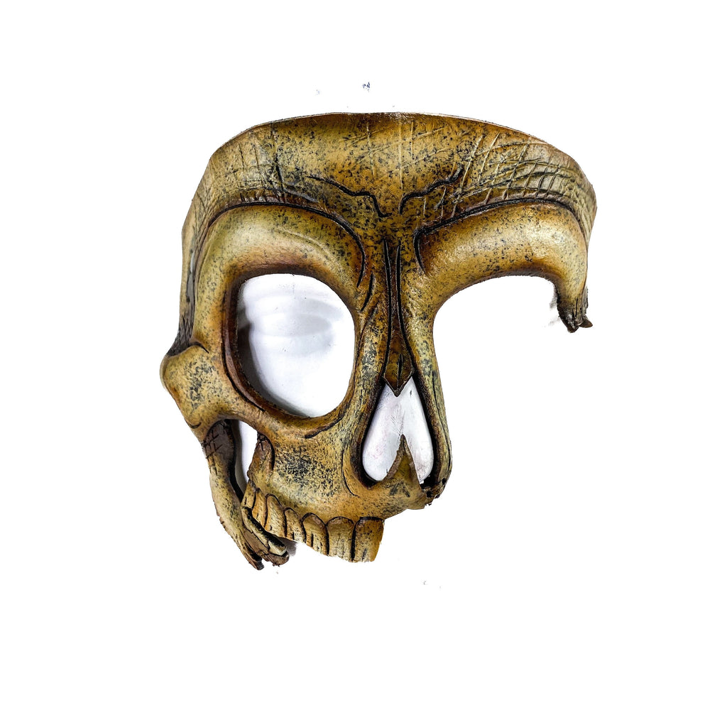 Handcrafted Genuine Leather Skull Phantom of the Opera Style Mask by Rockwell Masks