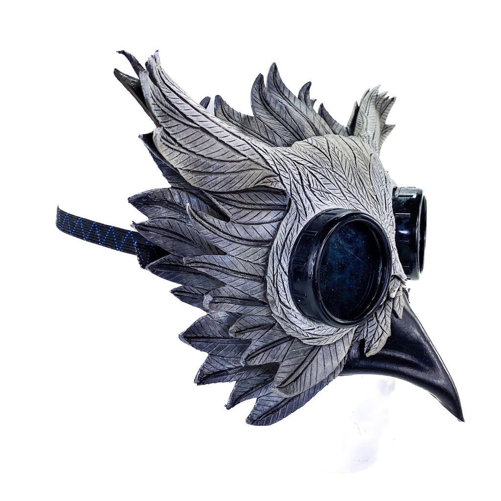 Horned Owl Goggles Handmade Genuine Leather Mask by Rockwell Masks