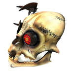 Handcrafted Genuine Leather Dimensional Cat Skull Robot Mask by Rockwell Masks