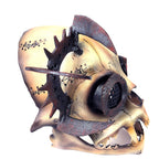 Handcrafted Genuine Leather Dimensional Cat Skull Robot Mask by Rockwell Masks