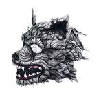 The Grey Lycan - Handmade Genuine Leather Helmet Mask by Rockwell Masks
