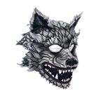 The Grey Lycan - Handmade Genuine Leather Helmet Mask by Rockwell Masks
