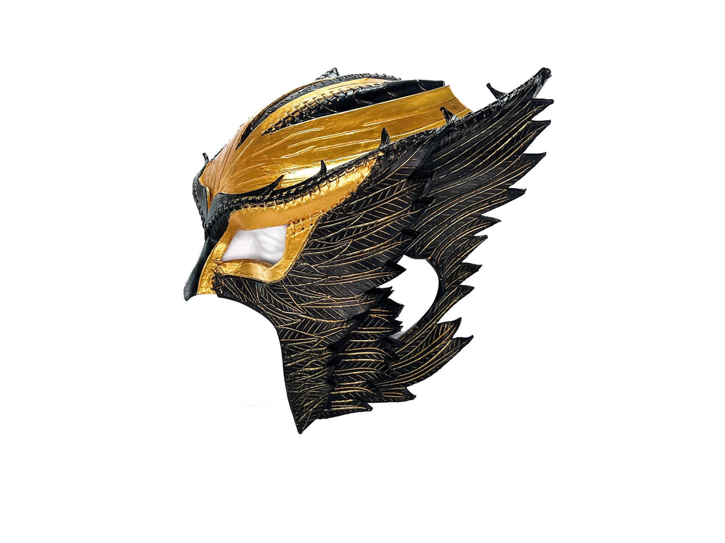 Winged Helmet Genuine Leather Mask by Rockwell Masks