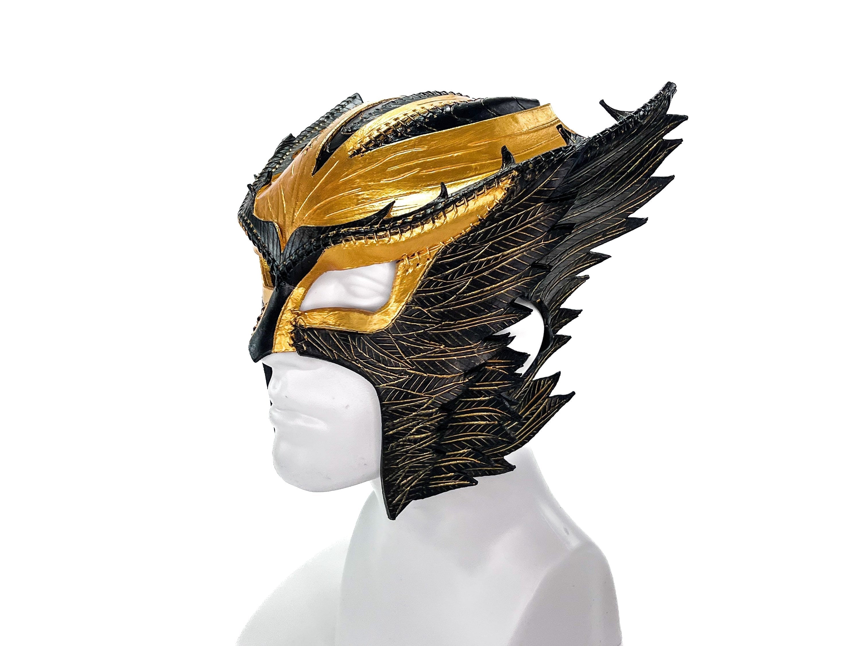 Winged Helmet Genuine Leather Mask by Rockwell Masks