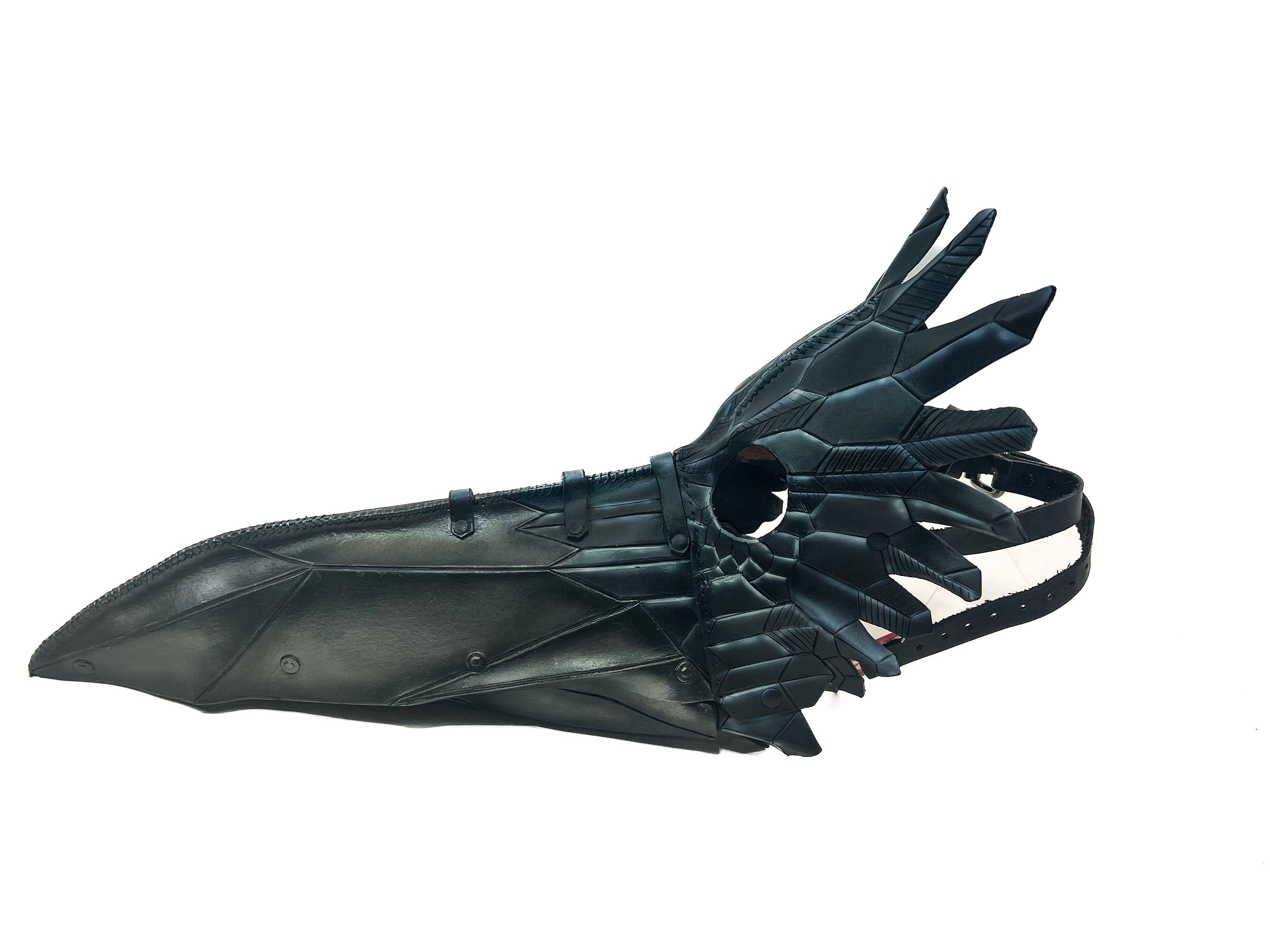 Large Raven Plague Doctor Handmade Genuine Leather Mask by Rockwell Masks