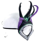 Five Point Jester Eye Mask in Purple and Green - Handmade Genuine Leather by Rockwell Masks