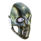 Invader - Genuine Leather Mask in Corroded Metallic Paint - Handmade Full Face Cover for Halloween, Performance or Cosplay by Rockwell Masks