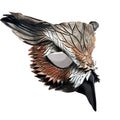Layered Horned Owl Handmade Genuine Leather Mask by Rockwell Masks
