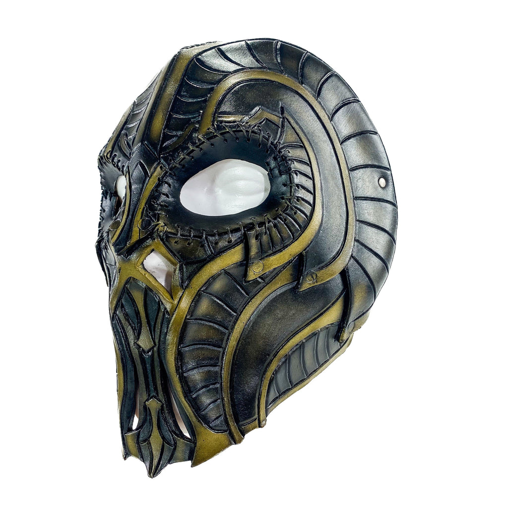 Handmade Genuine Leather Mask in Natural Colors by Rockwell Masks