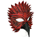 Red Bird Handmade Genuine Leather Mask by Rockwell Masks