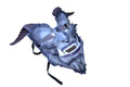 The Beast - Articulating Jaw Handmade Genuine Leather Mask with Horns in Natural Colors by Rockwell Masks