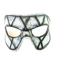 Harlequin Handmade Genuine Leather Mask in Black and White by Rockwell Masks