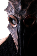 Steampunk Inspired Handmade Genuine Leather Mask in Brown by Rockwell Masks