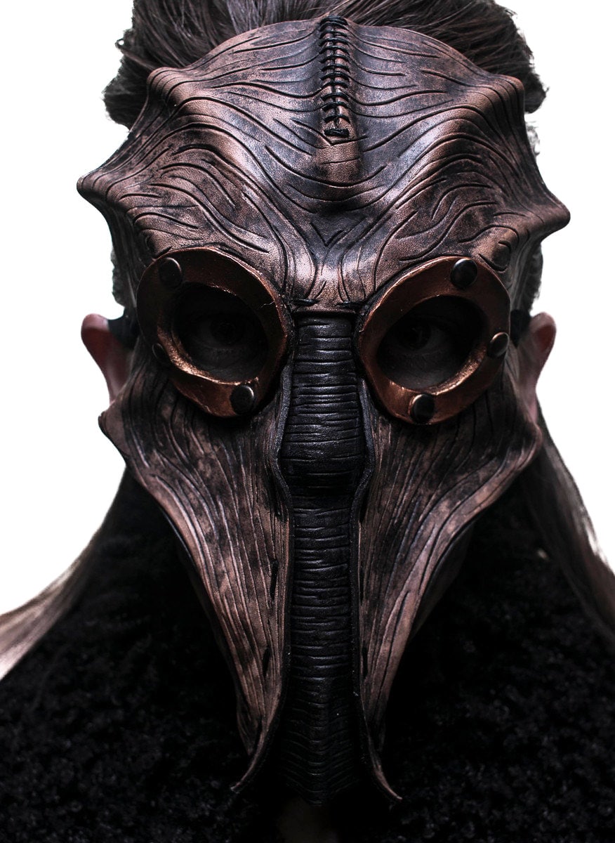 Steampunk Inspired Handmade Genuine Leather Mask in Brown by Rockwell Masks