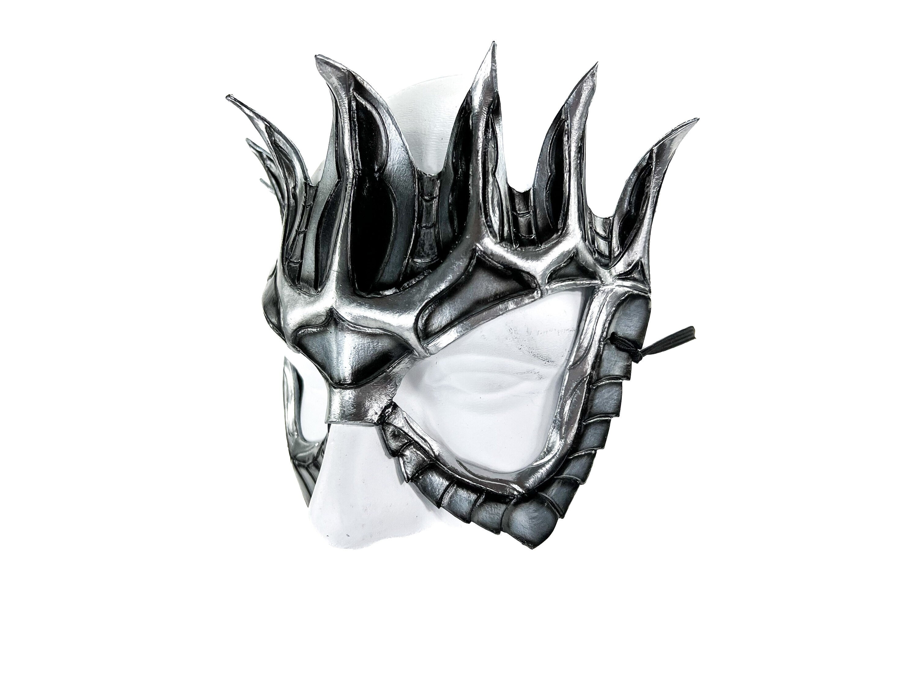 Masquerade Crown Mask of Handmade Genuine Leather in Metallics by Rockwell Masks