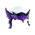 Masquerade Crown of Handmade Genuine Leather in Purple and Black by Rockwell Masks