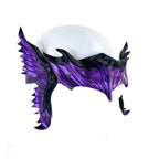 Masquerade Crown of Handmade Genuine Leather in Purple and Black by Rockwell Masks