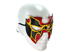 Super Hero Wrestling Mask Handmade Genuine Leather Mask in Red and Gold by Rockwell Masks