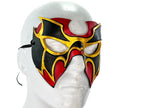 Super Hero Wrestling Mask Handmade Genuine Leather Mask in Red and Gold by Rockwell Masks