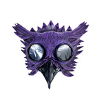 Purple Horned Owl Goggles Handmade Genuine Leather Mask by Rockwell Masks