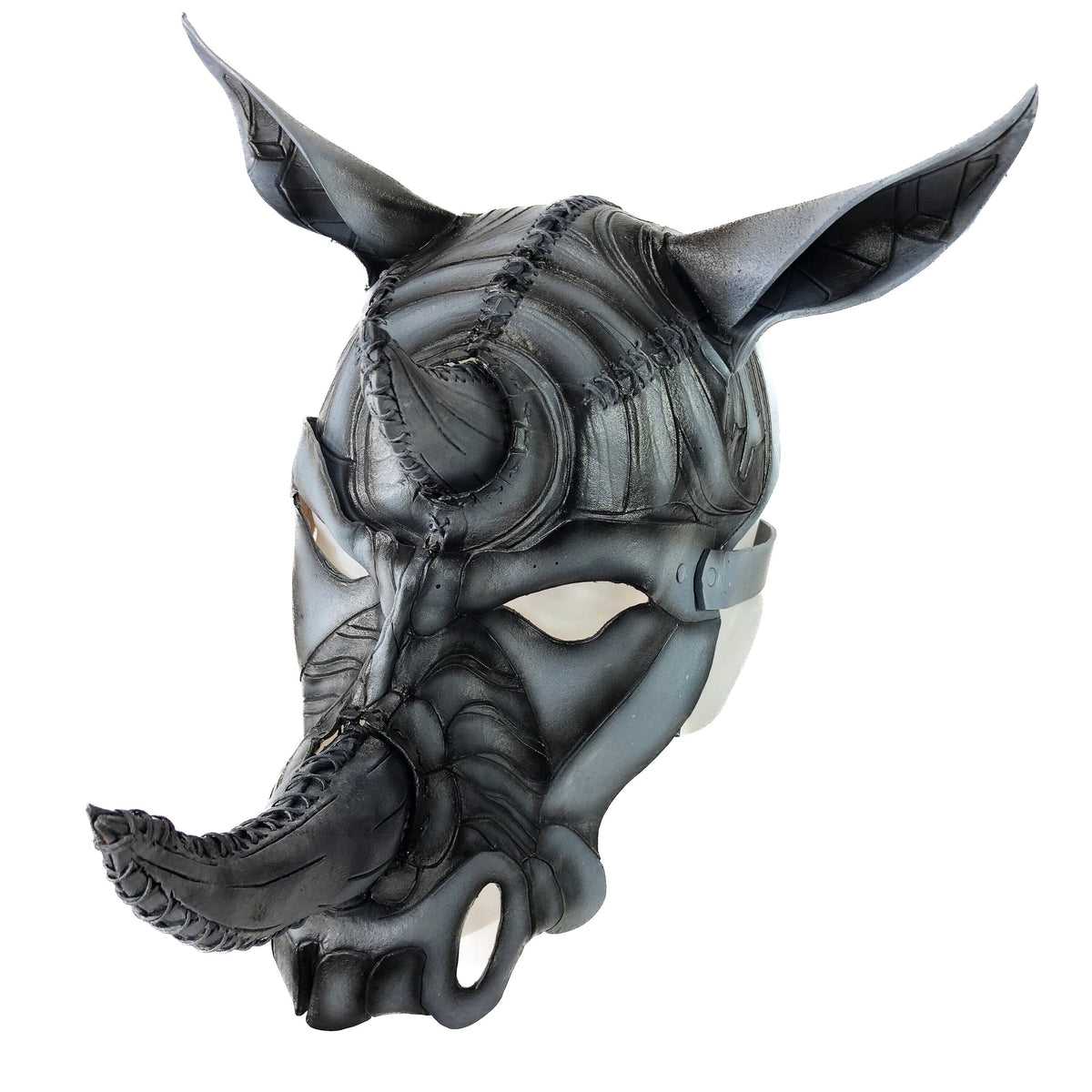 Rhino Handmade Genuine Leather Mask by Rockwell Masks