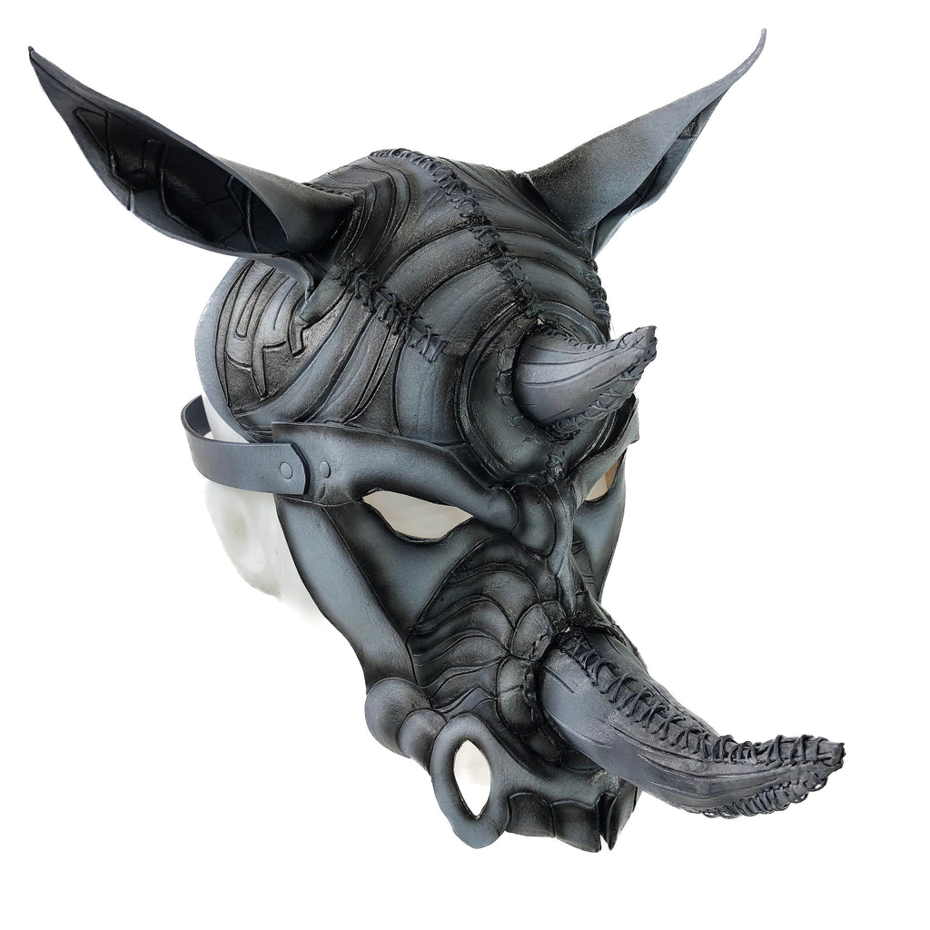 Rhino Handmade Genuine Leather Mask by Rockwell Masks