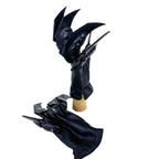 One Set of Two Handcrafted Genuine Leather Gloves with Claws in Black by Rockwell Masks