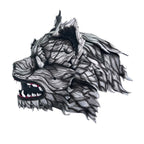The Grey Lycan - Handmade Genuine Leather Helmet Mask by Rockwell Masks