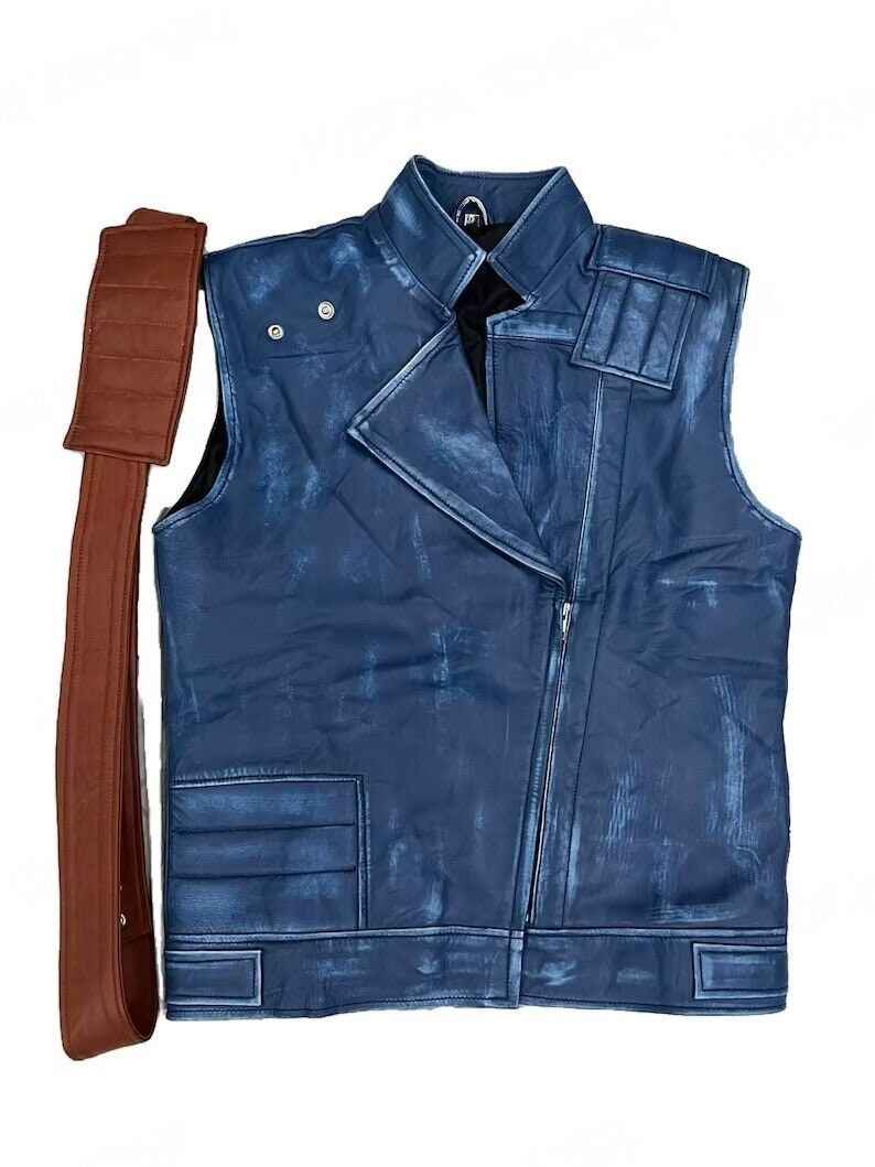 Jedi Survivor Leather Vest Jacket Distressed Cosplay Costume - Big Tim's Magic Emporium