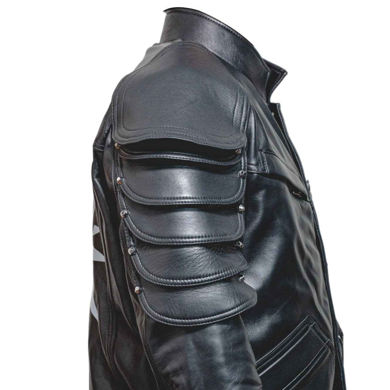 V's Samurai Wolf Leather Jacket for Cosplay - Handcrafted by Ox and Bulls - Big Tim's Magic Emporium