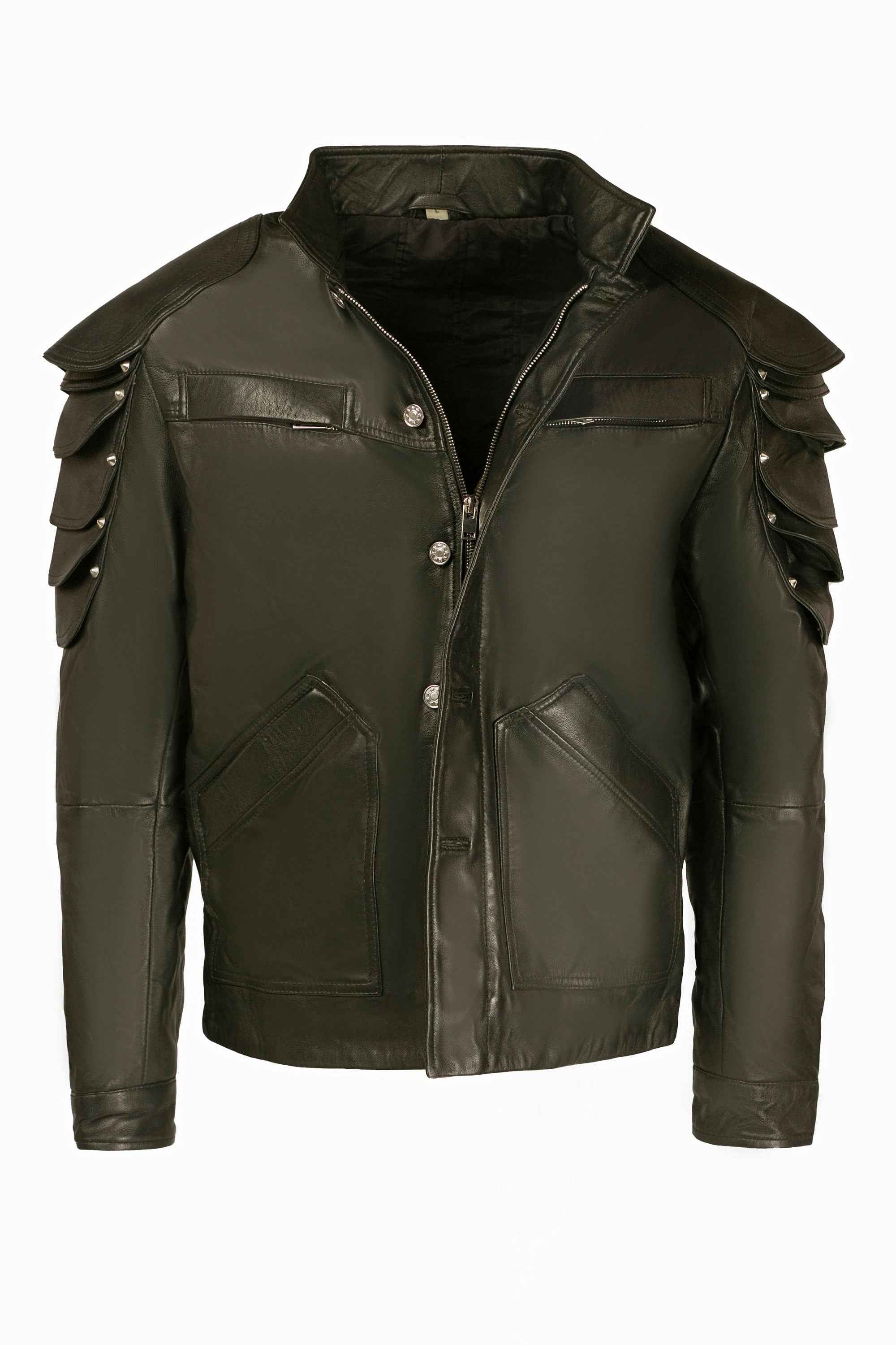 V's Samurai Wolf Leather Jacket for Cosplay - Handcrafted by Ox and Bulls - Big Tim's Magic Emporium