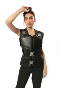 Handmade Military Vest for Cosplay - Unisex Leather Vest - Big Tim's Magic Emporium