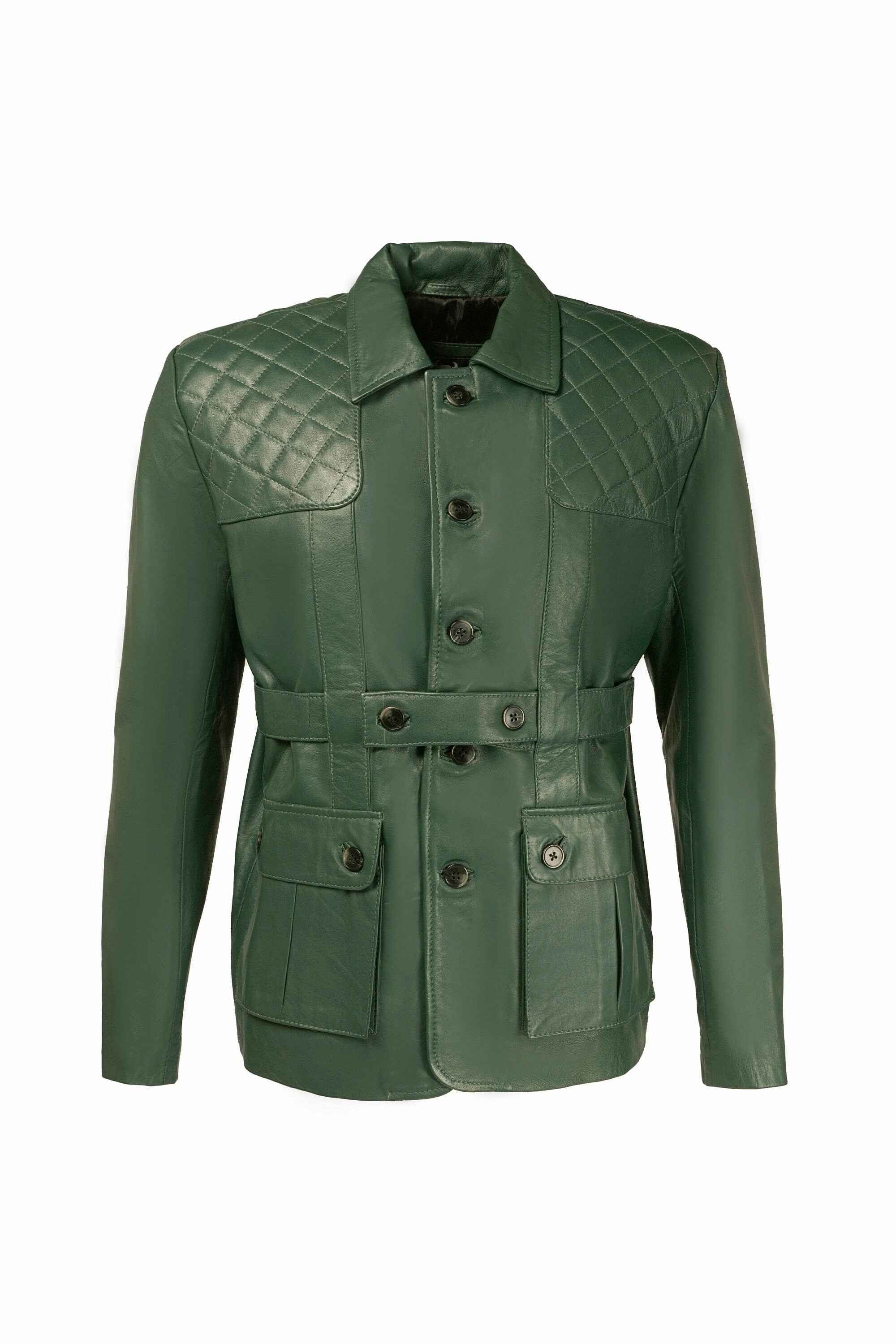Ox and Bulls Leather Jacket - Colonial Green Hunters Collection - Big Tim's Magic Emporium