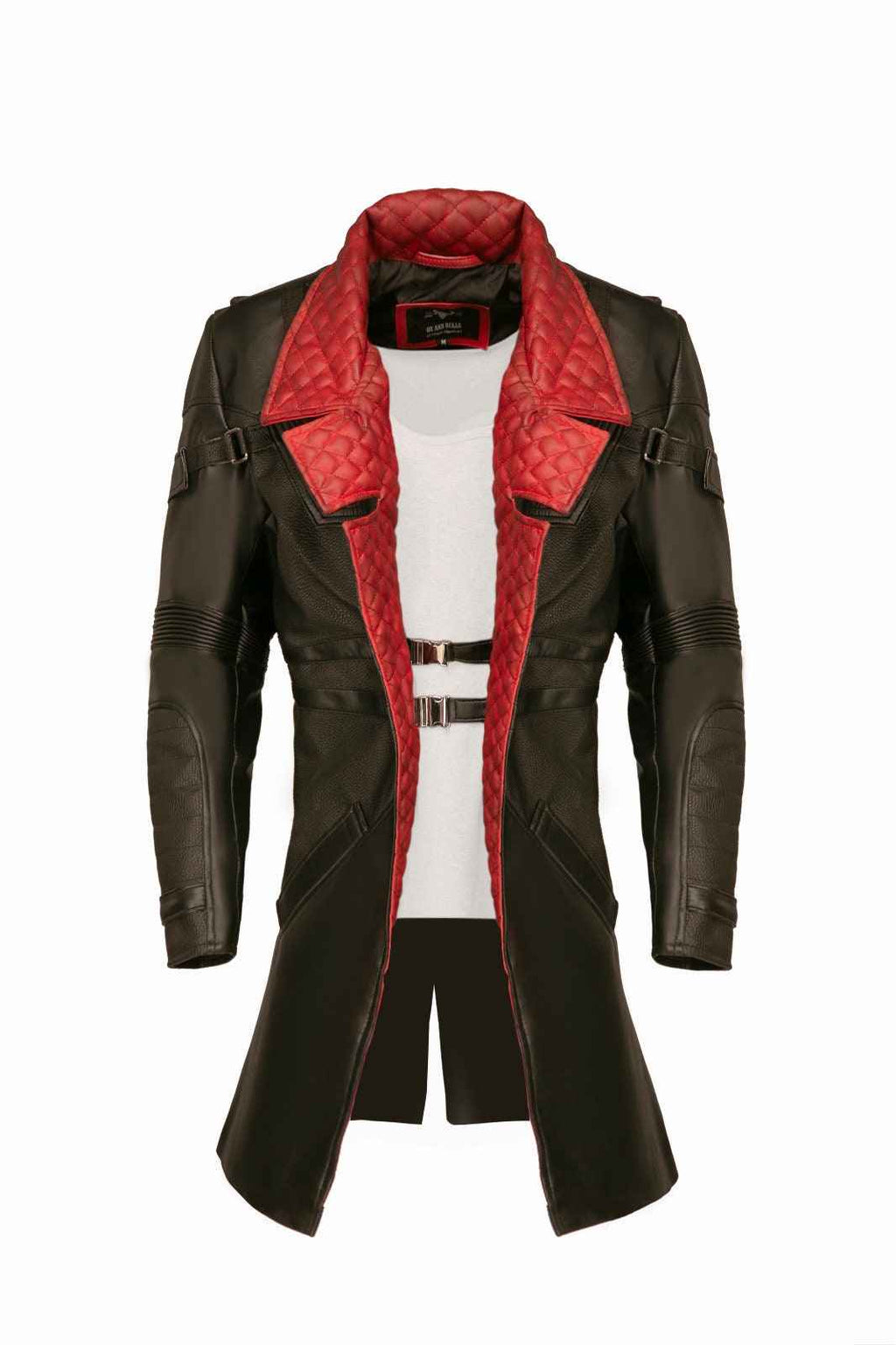 20-77 Phantom Liberty Solomon Reed Cosplay Costume Black Leather Coat Inspired by Idris Elba - Handcrafted by Ox and Bulls - Big Tim's Magic Emporium