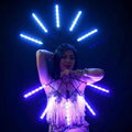 Multicolor LED Dance Fans, Remote Control, Festival Rave Props