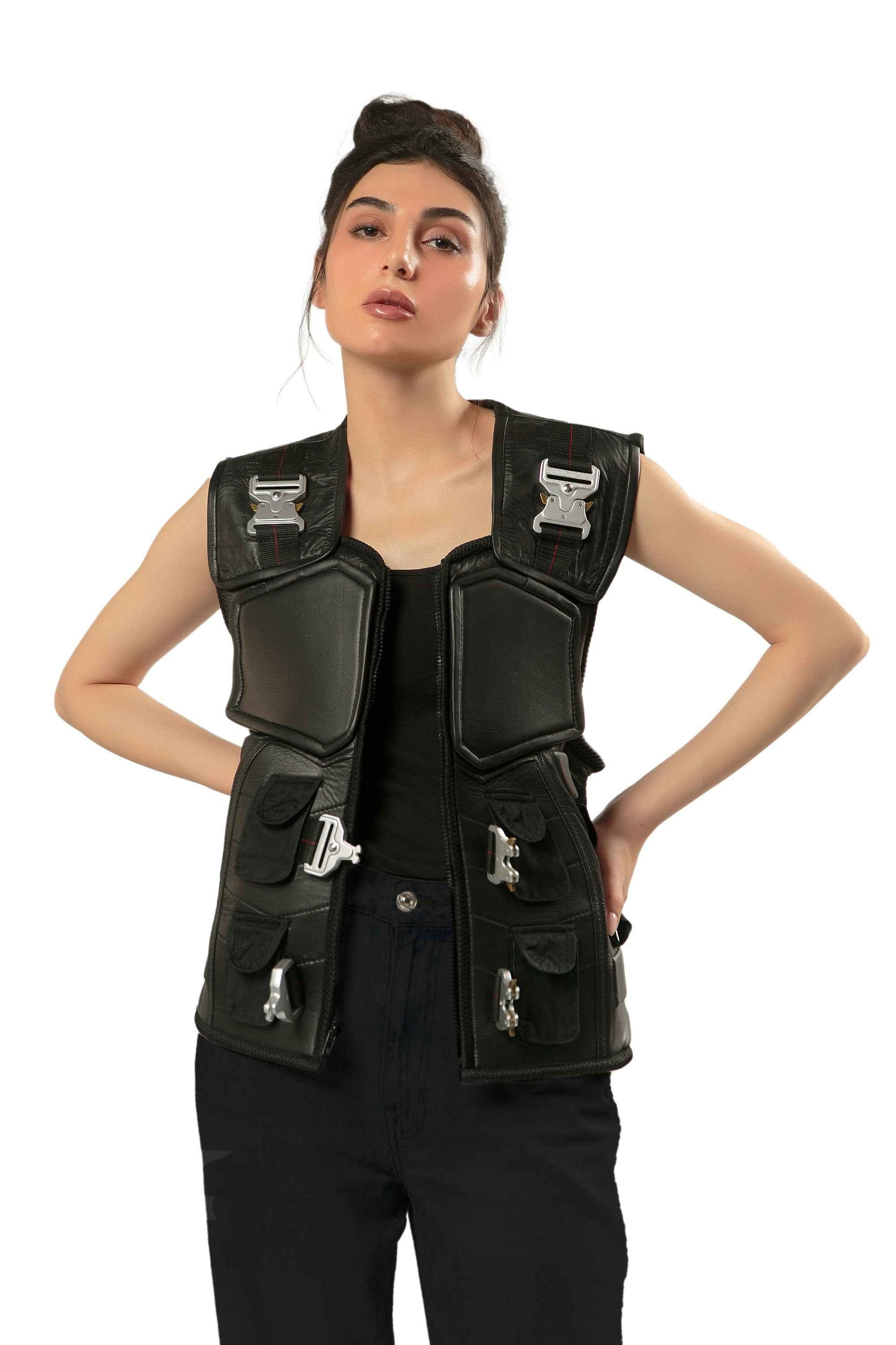 Handmade Military Vest for Cosplay - Unisex Leather Vest - Big Tim's Magic Emporium