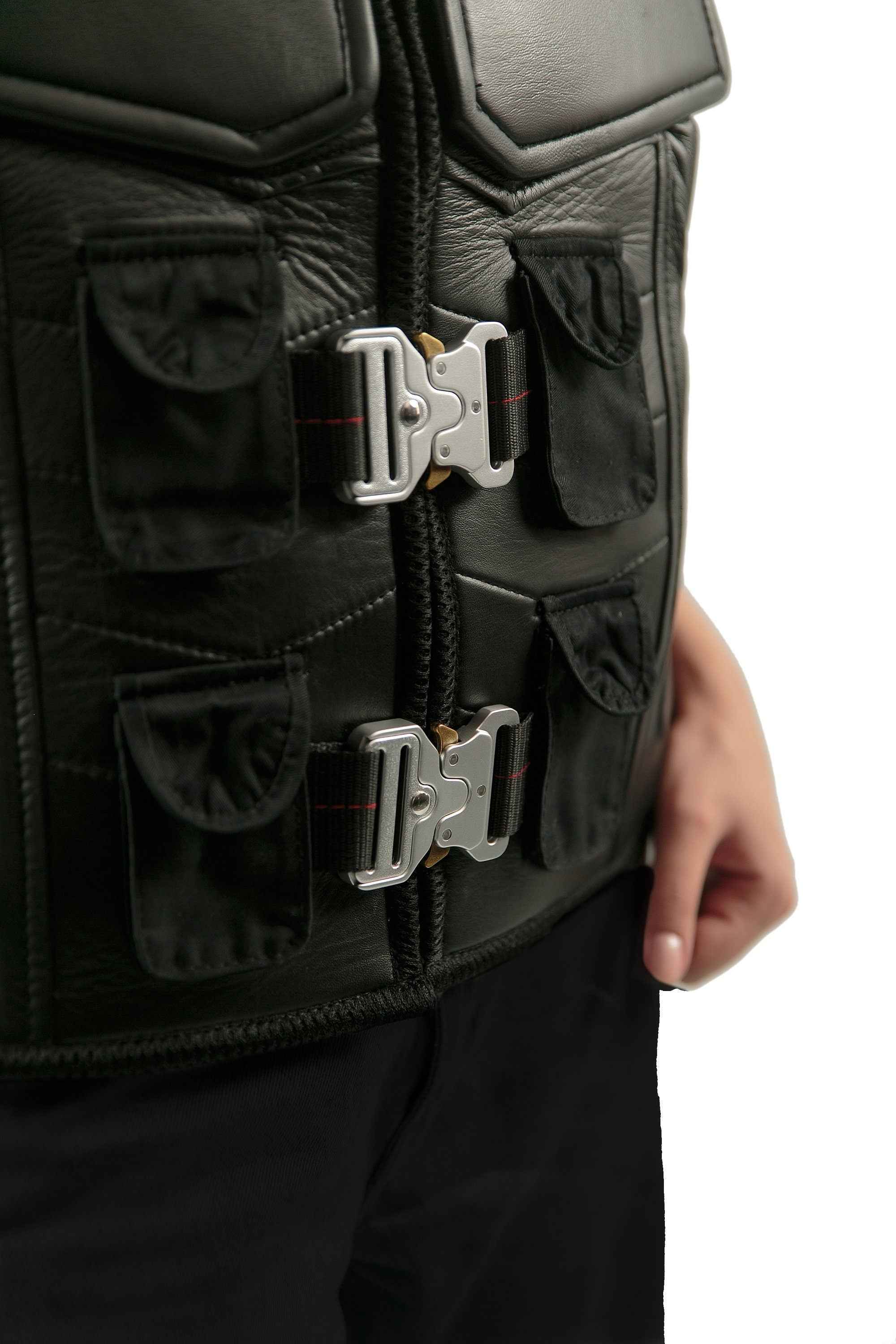 Handmade Military Vest for Cosplay - Unisex Leather Vest - Big Tim's Magic Emporium