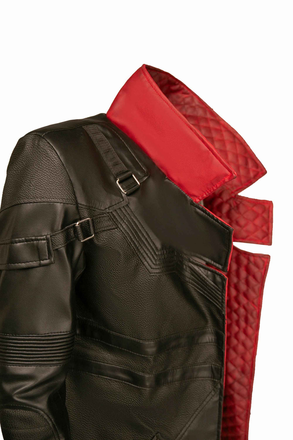 20-77 Phantom Liberty Solomon Reed Cosplay Costume Black Leather Coat Inspired by Idris Elba - Handcrafted by Ox and Bulls - Big Tim's Magic Emporium