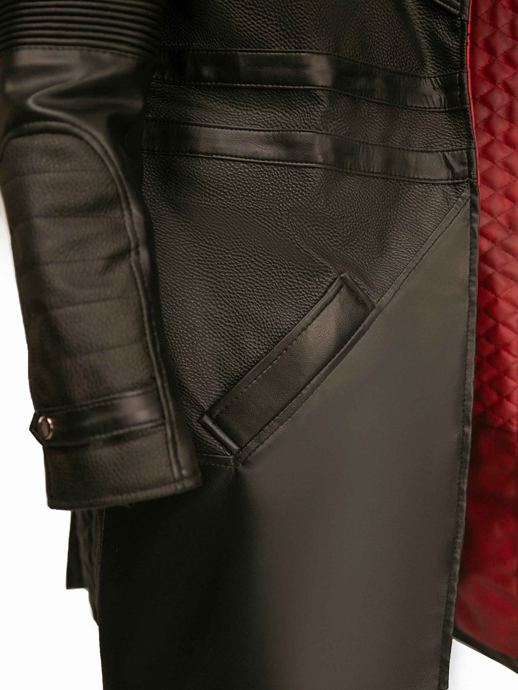 20-77 Phantom Liberty Solomon Reed Cosplay Costume Black Leather Coat Inspired by Idris Elba - Handcrafted by Ox and Bulls - Big Tim's Magic Emporium