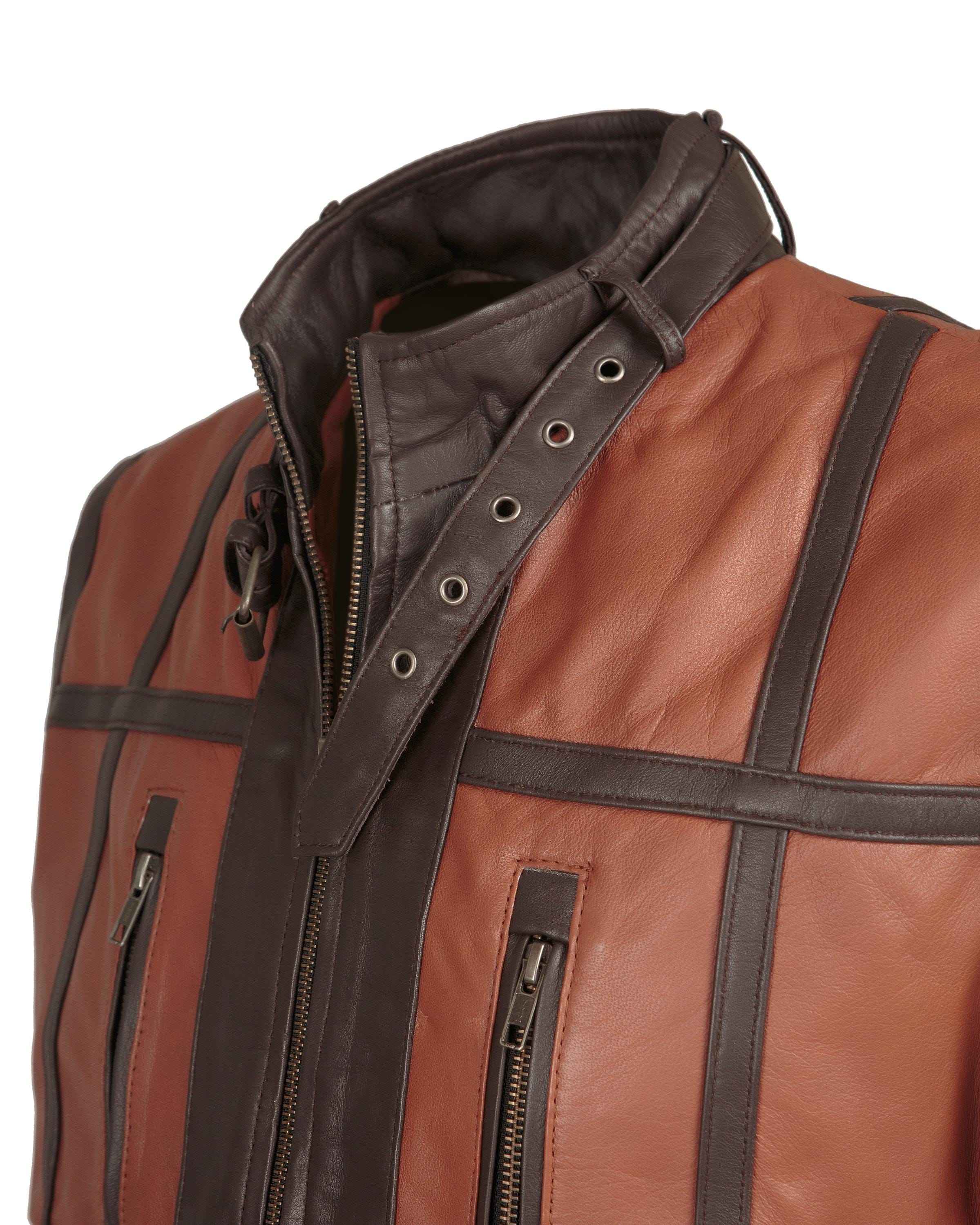 Brown Leather Hunter Vest - Handcrafted by Ox and Bulls Leather - Big Tim's Magic Emporium