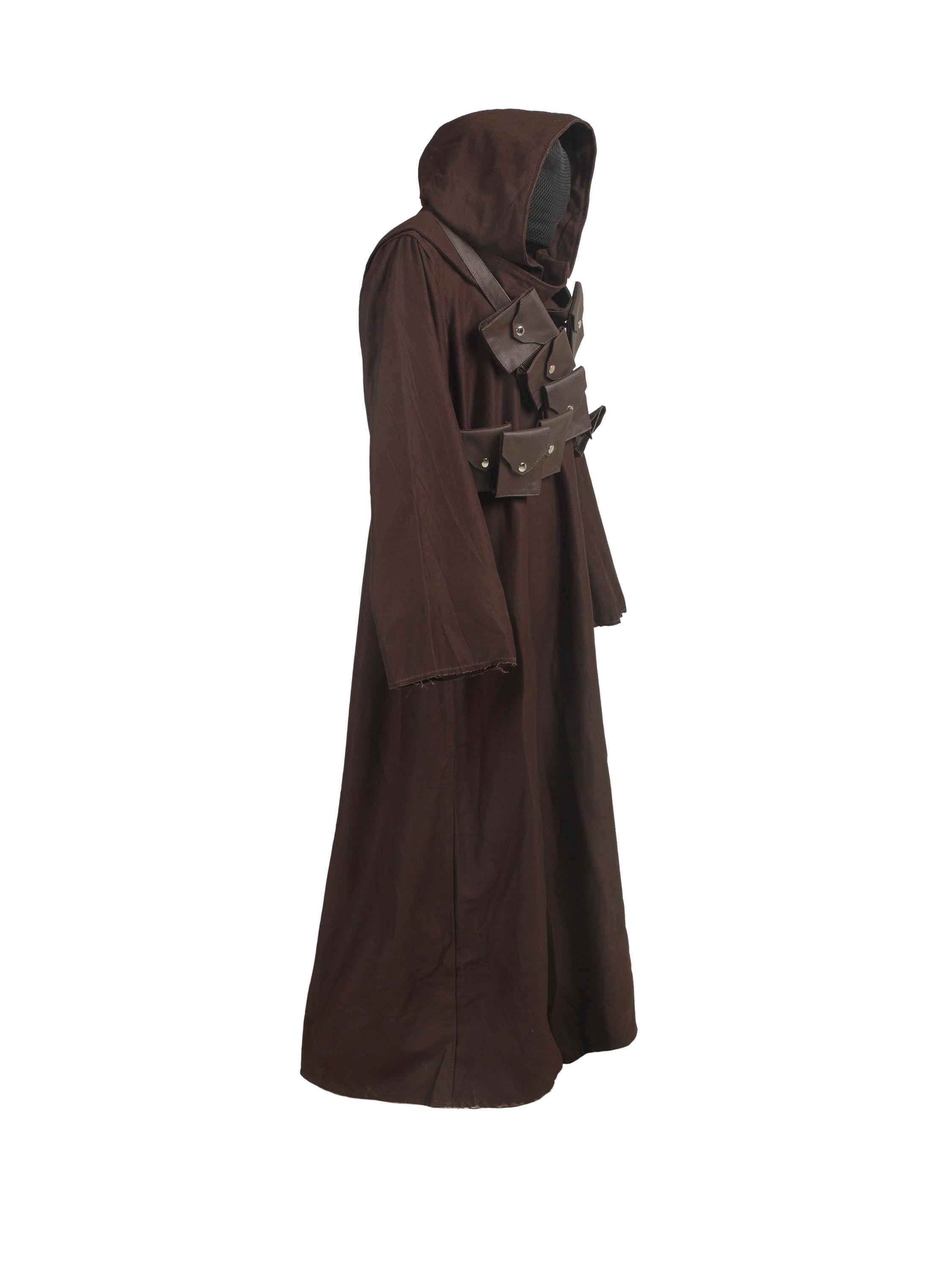 Jedi Cloak Handcrafted Desert Nomad Cloak with Leather Chest Straps - Ox and Bulls Exclusive - Big Tim's Magic Emporium