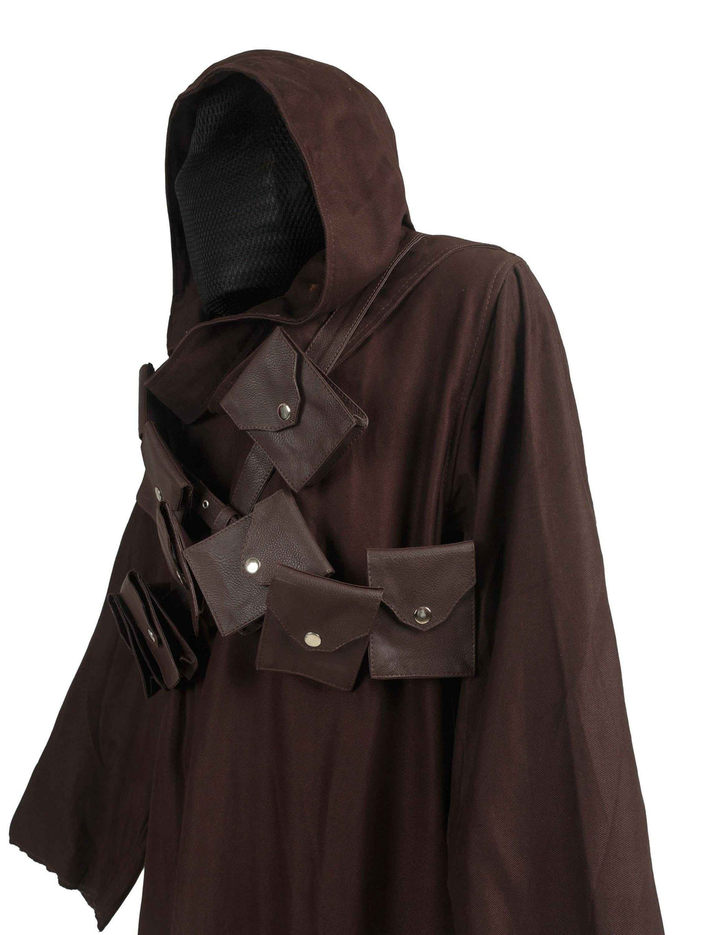 Jedi Cloak Handcrafted Desert Nomad Cloak with Leather Chest Straps - Ox and Bulls Exclusive - Big Tim's Magic Emporium