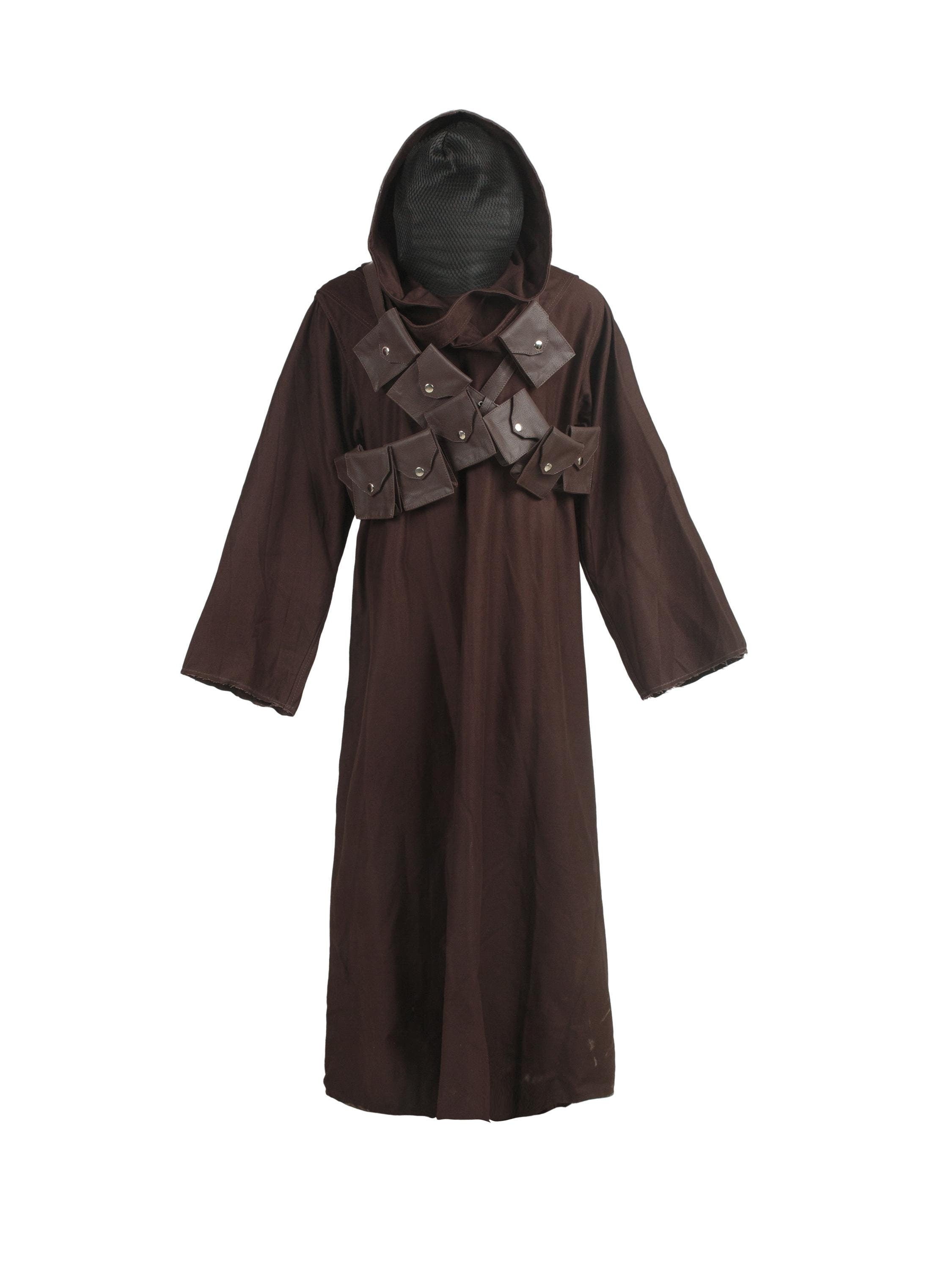 Jedi Cloak Handcrafted Desert Nomad Cloak with Leather Chest Straps - Ox and Bulls Exclusive - Big Tim's Magic Emporium