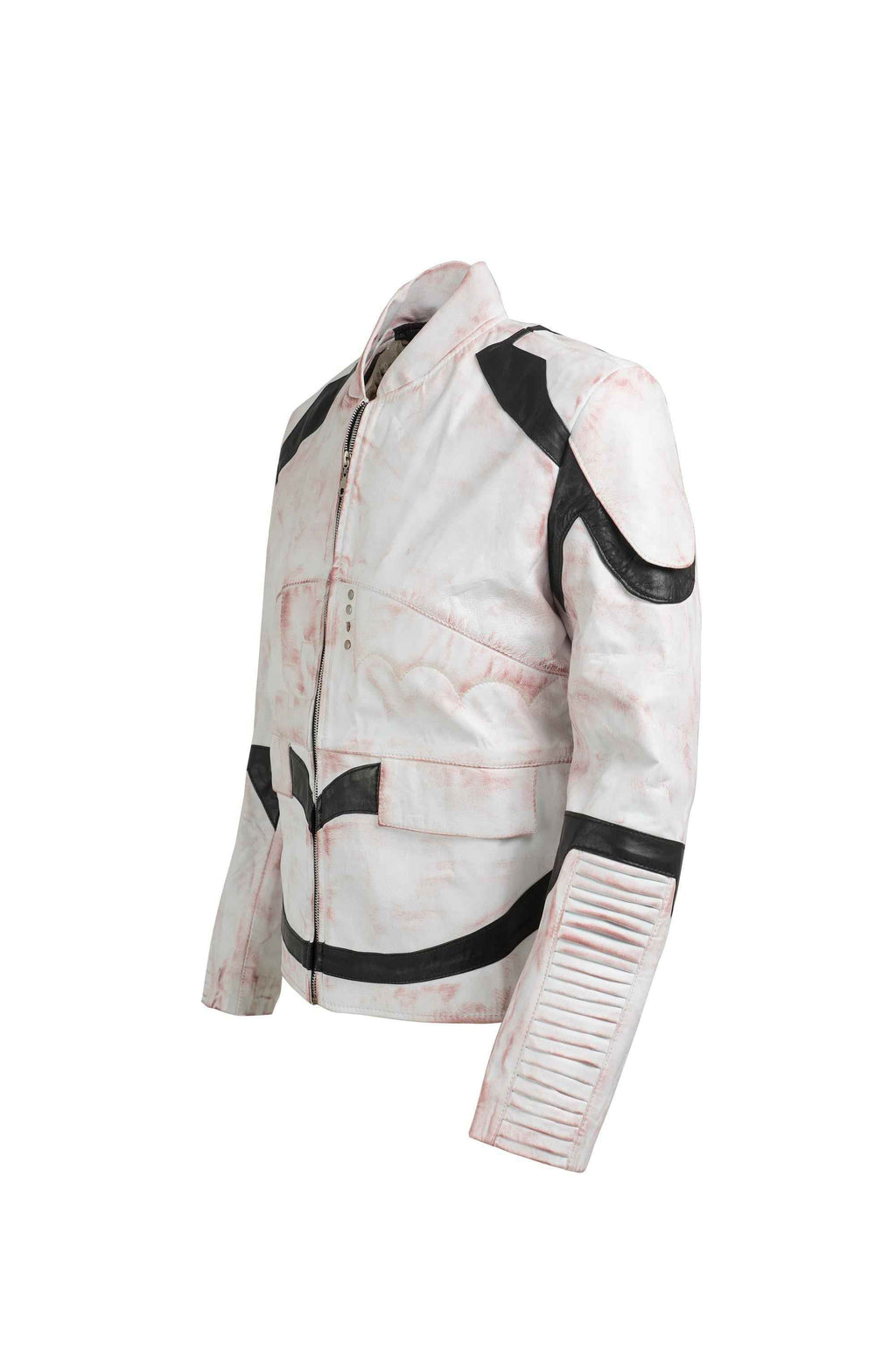 Stormtrooper White Leather Jacket - Handcrafted Design by Ox and Bulls - Big Tim's Magic Emporium