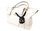 Geometric Bunny Leather Mini Mask – Handcrafted Charm for Rearview Mirrors, Handbags, Lanyards, Party Favors & More by Rockwell Masks