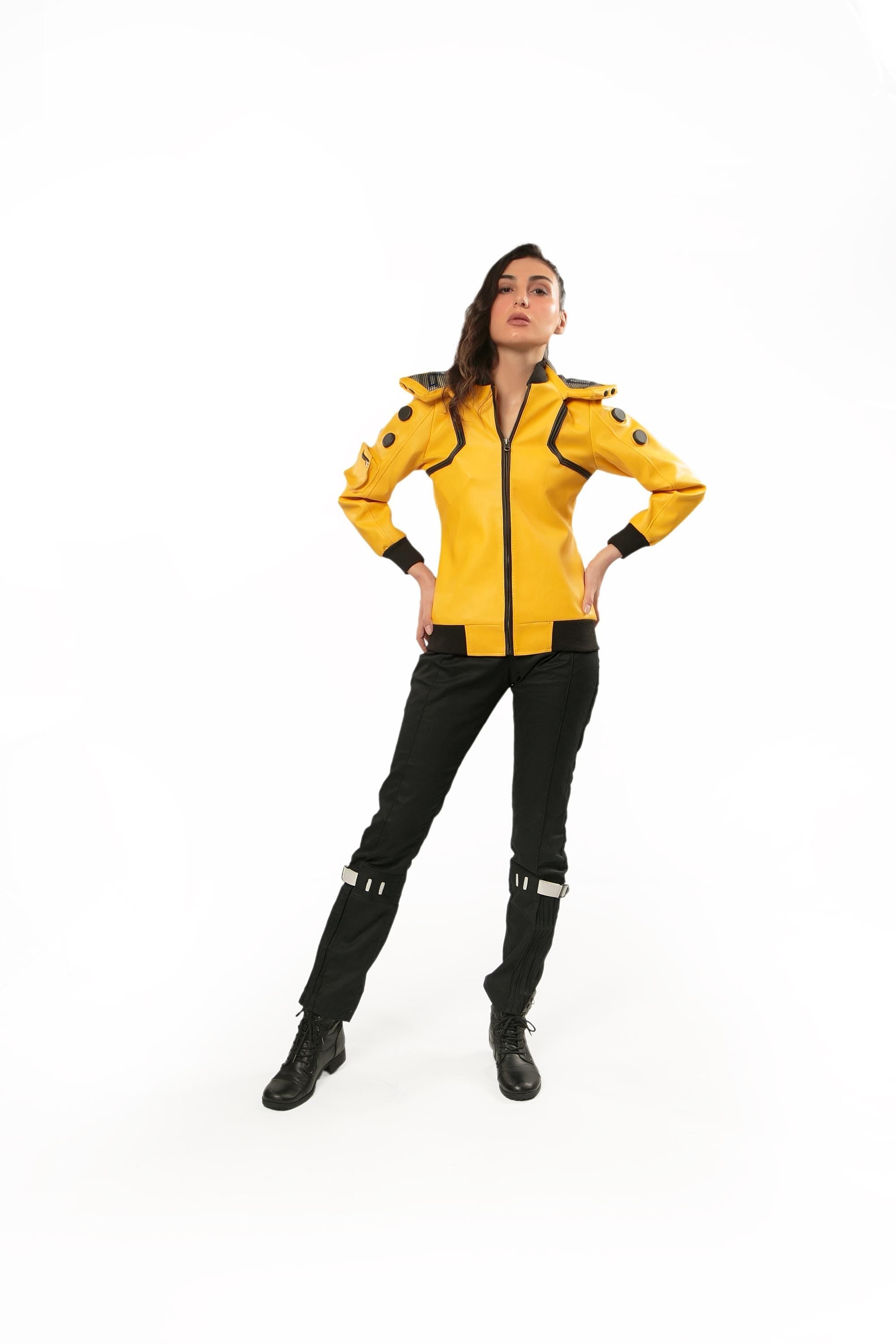 Custom Cyberpunk Jacket - Handmade Lucy Inspired Cybernetic Maverick Cosplay Jacket - Big Tim's Magic Emporium