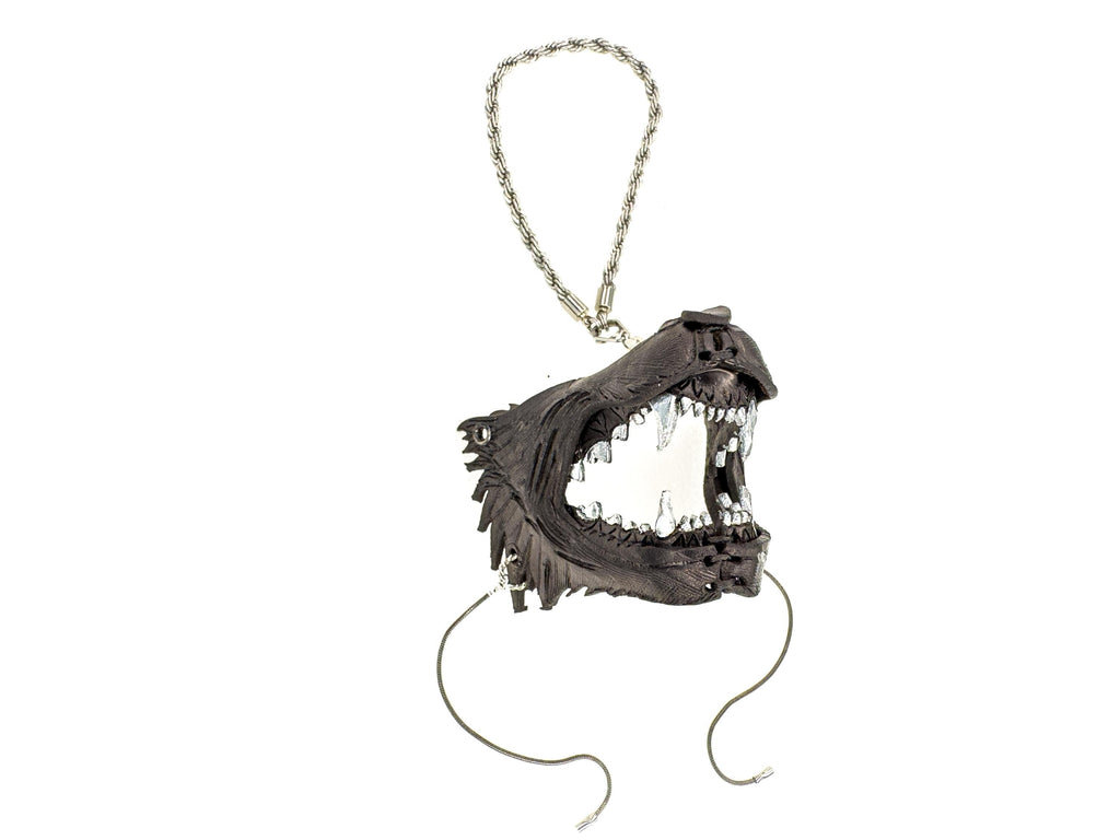 Lone Wolf Leather Mini Mask – Handcrafted Charm for Rearview Mirrors, Handbags, Lanyards, Party Favors & More by Rockwell Masks