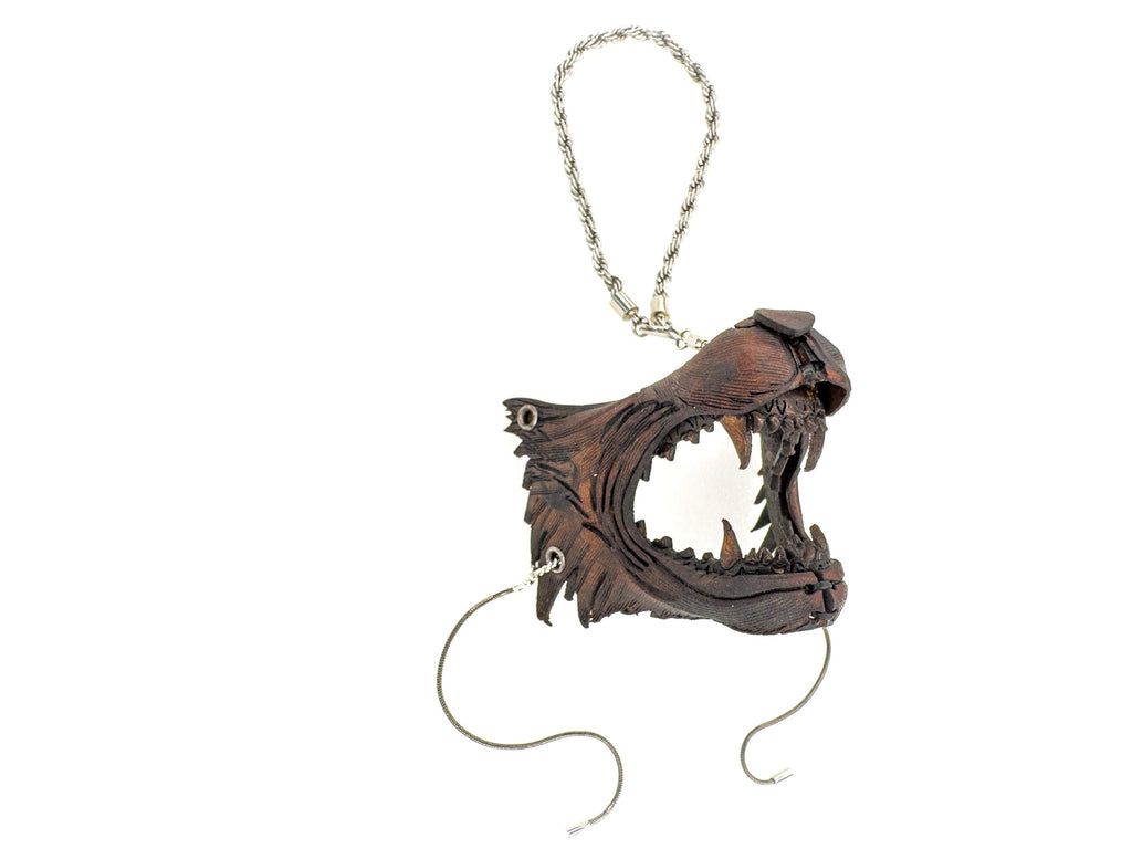 Lone Wolf Leather Mini Mask – Handcrafted Charm for Rearview Mirrors, Handbags, Lanyards, Party Favors & More by Rockwell Masks