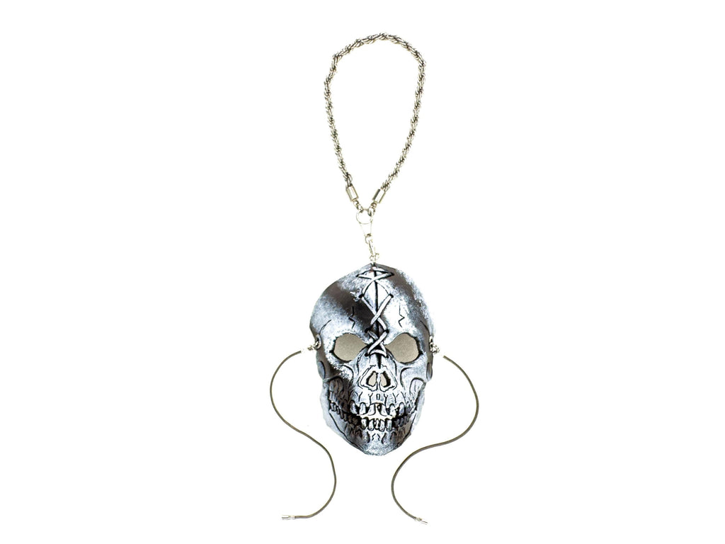 Skull Leather Mini Mask – Handcrafted Charm for Rearview Mirrors, Handbags, Lanyards, Party Favors & More by Rockwell Masks