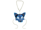 Sly Fox Leather Mini Mask – Handcrafted Charm for Rearview Mirrors, Handbags, Lanyards, Party Favors & More by Rockwell Masks